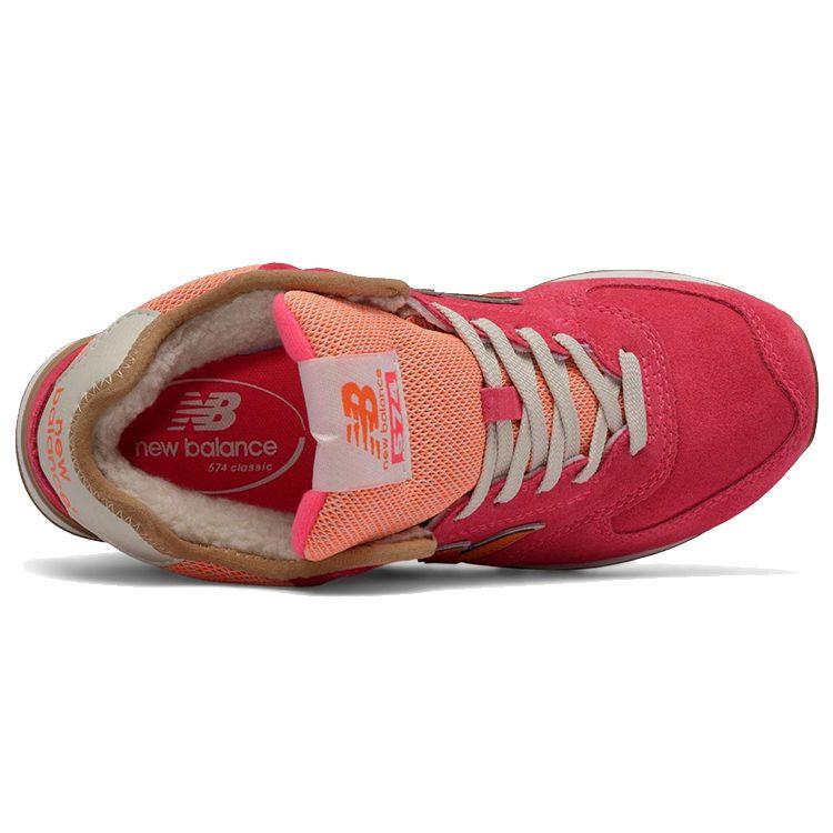 New Balance 574 Pink Coral Женские кроссовки Оранжевые WH574WB