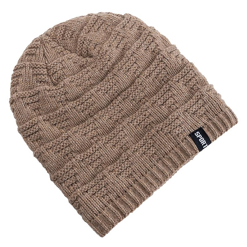 Beanie Daily Unisex New Style Hat Plush Fur Lined Hats For Men Women Keep Warm Knitted Hat Fashion Solid Ski Sports Winter Cap