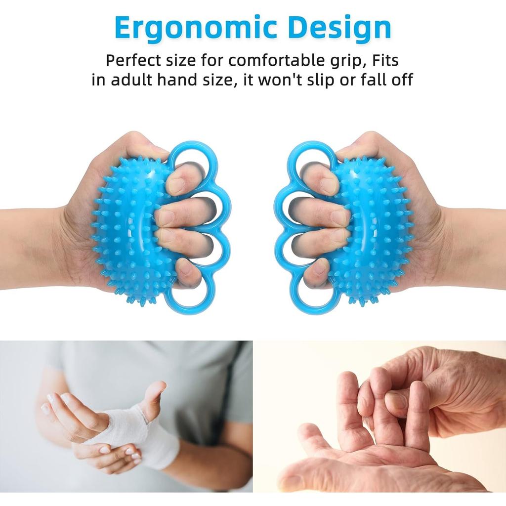 Мяч для упражнений на руки, мяч для пальцевой терапии - укрепление хвата, улучшение гибкости, сжимающие мячи для снятия стресса, силовой тренажер для рук