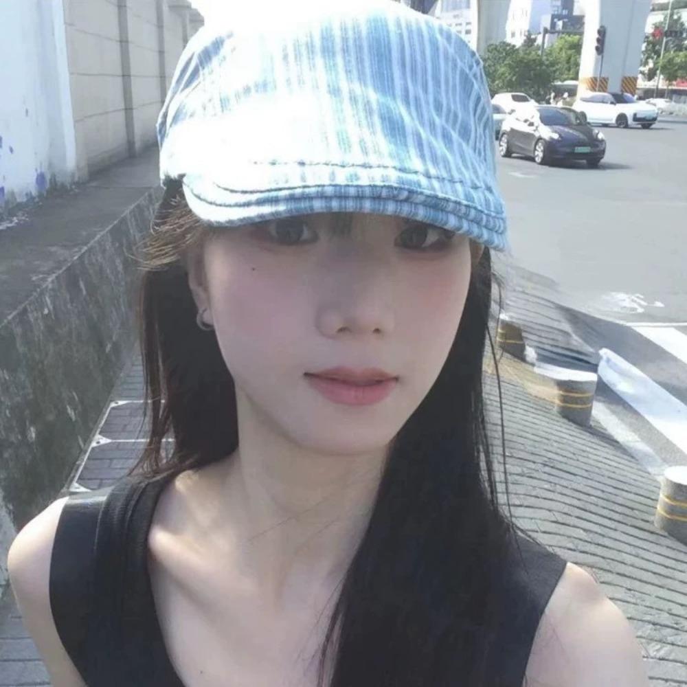 Кепки Y2k с козырьком, полосатая шляпа художника, ретро кепка газетчика, береты