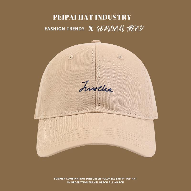 Female big head circumference showing face small baseball cap Korean version versatile couple cap men