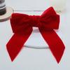 Holiday Christmas Bow Napkin Rings Red and Green Velvet Napkin Holders Festive Table Setting Tissue Rings for New Year