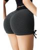 Azura Exchange Черные шорты с завязками по бокам, антицеллюлитные, с высокой талией, утягивающие ягодицы