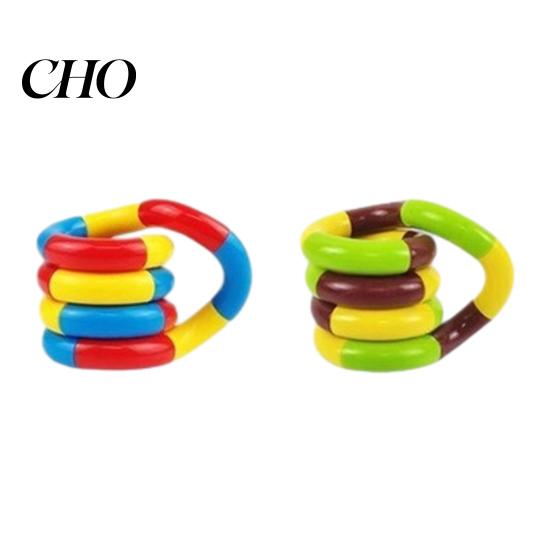 Hand Relaxation Toy 2/4/6Pcs Stress Relief Plastic Twisted Focus Aid Finger Sensory Fidget Flexibility Training Portable Educational Twisting Loop