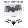 6/12PCS 3D Bats Halloween Window Bat Stickers DIY Bat Wall Decal Halloween Decoration  Party Favors