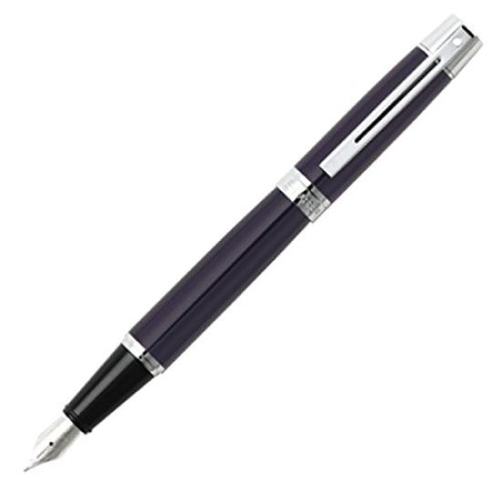 SHEAFFER 300 Fountain Fine Gloss Officially Imported Pen, Nib, SGC9328PN-F, Blue,