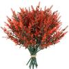 10 Branches Artificial Plants Faux Plastic Lavender UV Resistant Greenery Shrubs Plants for Home Outdoor Wedding Office Garden Decor