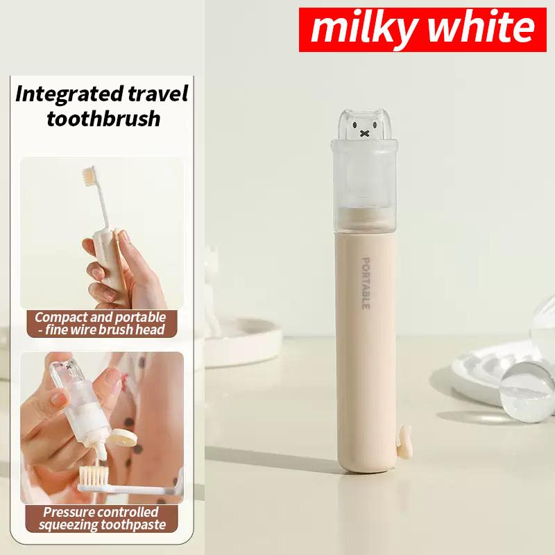 1 штука - Удобный дорожный контейнер для зубной щетки, складной набор 2-в-1 - Маленький и удобный - Незаменим для бизнеса