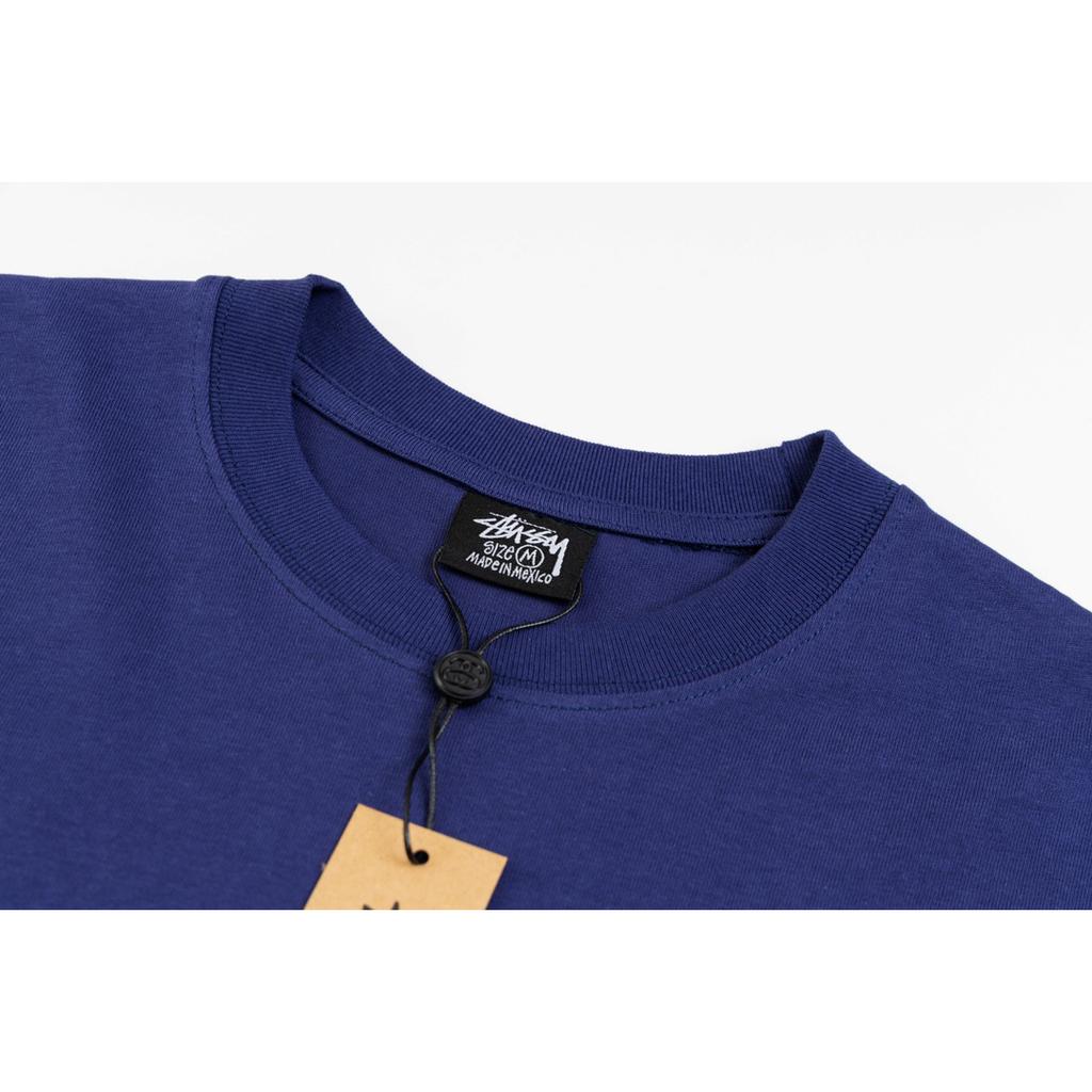 Stussy Летняя новая футболка с круглым вырезом из высококачественного хлопка 2025 года для мужчин и женщин, классическая футболка с буквенным принтом для пар