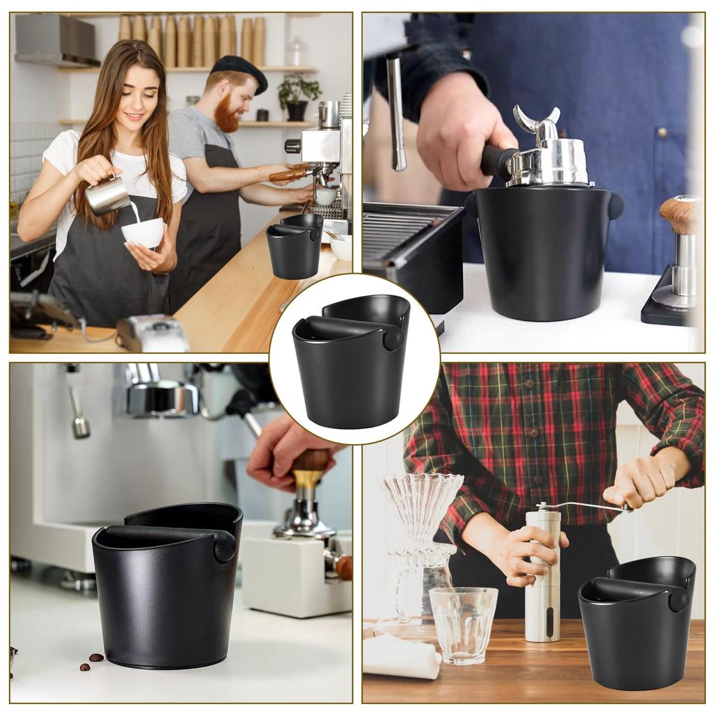 Zhejia Espresso Knock Box, Coffee Grounds Storage Bucket, Coffee Grounds Deodorizer, Coffee Grounds Container, Large Capacity 1.2L, Removable, Low