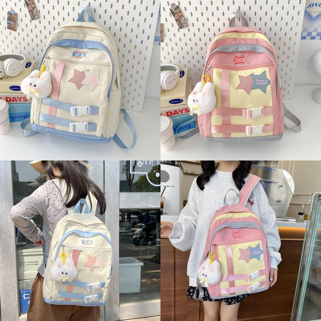 Spacious And Stylish Korean Design Backpack Unisex Casual Waterproof Nylon Bag