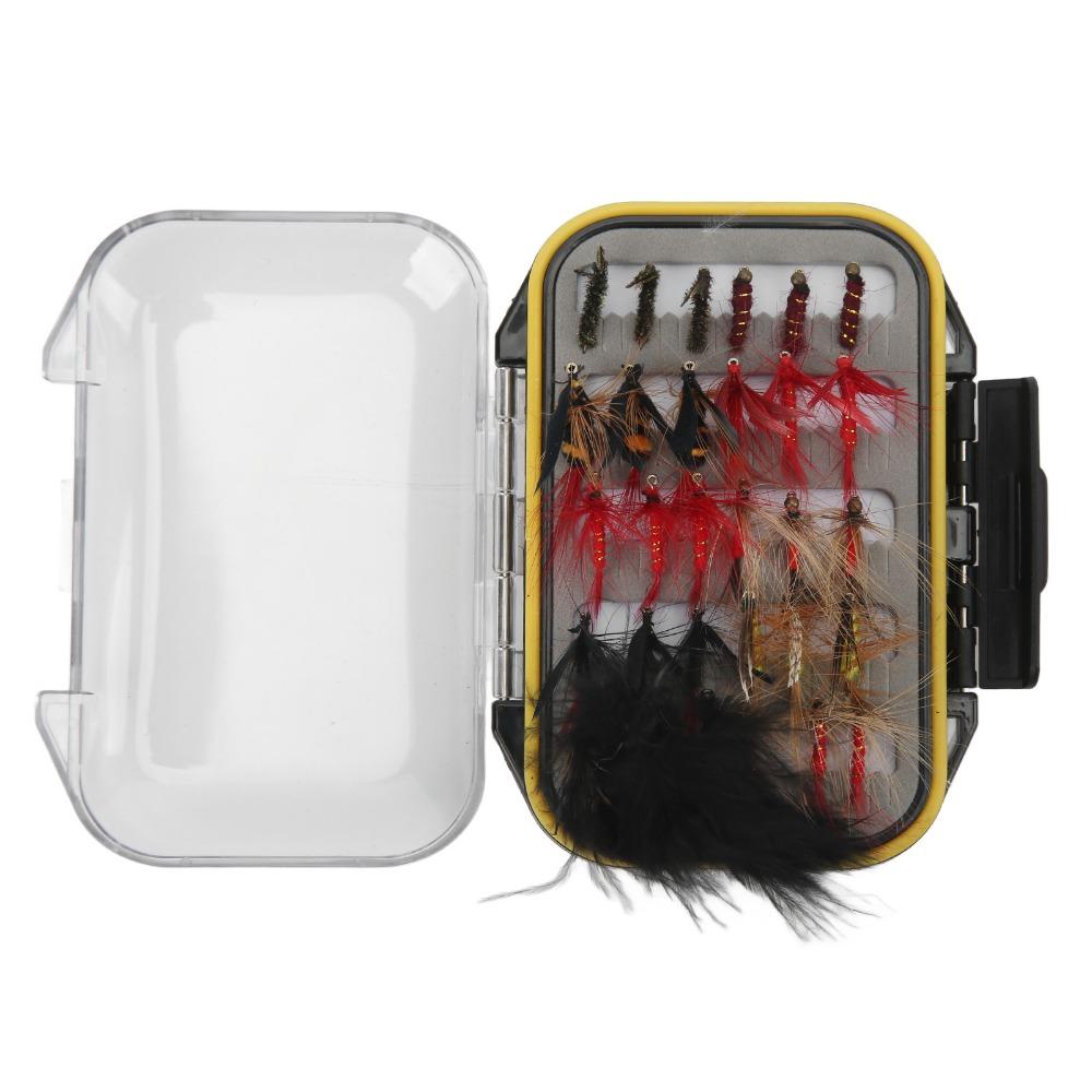 60PCS with High Carbon Steel Hook Fly Fishing Lures Lightweight Fly Fishing Tackle  For Trout Bass