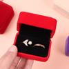 High-quality Exquisite Square Storage Box Couple Double Ring Box Velvet Jewelry Case Display Box