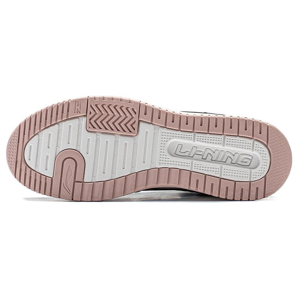 Li Ning Mountain Range 2.0 Casual Versatile Thick Sole Height Increasing Non-Slip Wear-Resistant High-Top Skate Shoes Women Sneakers AGCT346-5