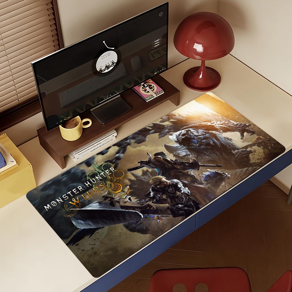Game Monster Hunter W-Wilds Mouse Pad Non-slip Rubber Gamer Balance Computer Mat Decoracion Deskmat Laptop Office Large