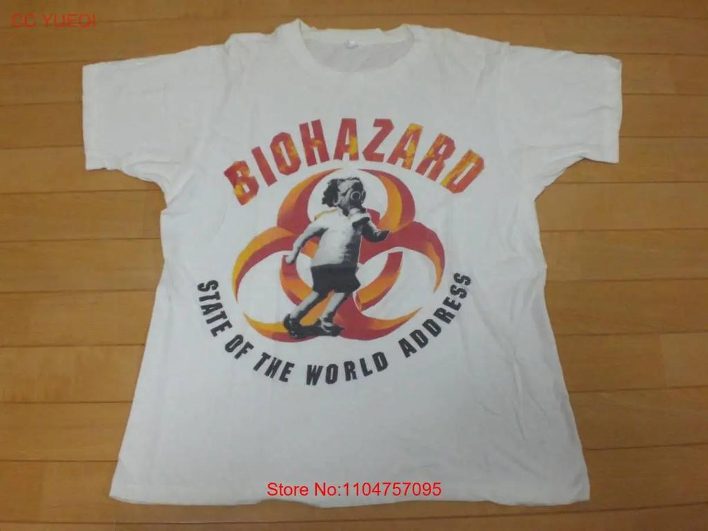 90s Biohazard T Shirt State Of The World Address Nyhc Agnostic Front Vintage Breathable Slightly Comfortable
