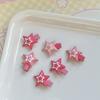 6 Pcs/Lot Cute Pink Star Hair Clip For Girls Plastic Hairpin Alloy Barrettes Pink BB Snap Clip Women Hair Accessories