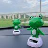 Solar Powered Cartoon Animal Bobblehead Ornament Cute Car Interior Decor with Funny Head Vibration Creative Christmas Gift