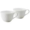 NARUMI Honiton Lace Morning Mug Set (Pair), White, 330cc, 51952-23142