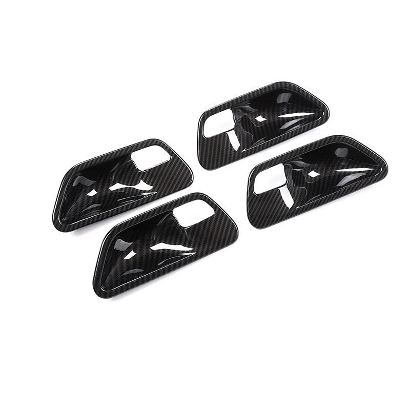 4 шт., текстура из углеродного волокна ABS, внутренняя дверная ручка, чаша, накладка, декоративные аксессуары для BMW 3 4 серии F30 3GT F34