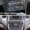 Aluminum Alloy Air Conditioner Switch CD Button Pervious Light Patch Cover for 14-20 Dodge Durango 15-22 Dodge Charger Challenger Chrysler 300 for