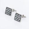 Square Grid Mother Of Pearl Accessories Cufflinks Men's French Shirt