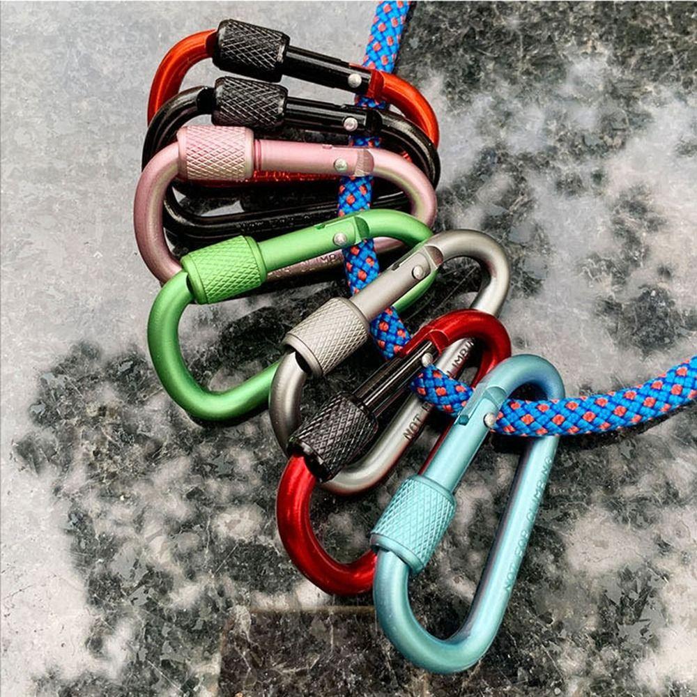 Multi Colors Outdoor Sports Buckle Aluminium Alloy Climbing Button Outdoor Tool