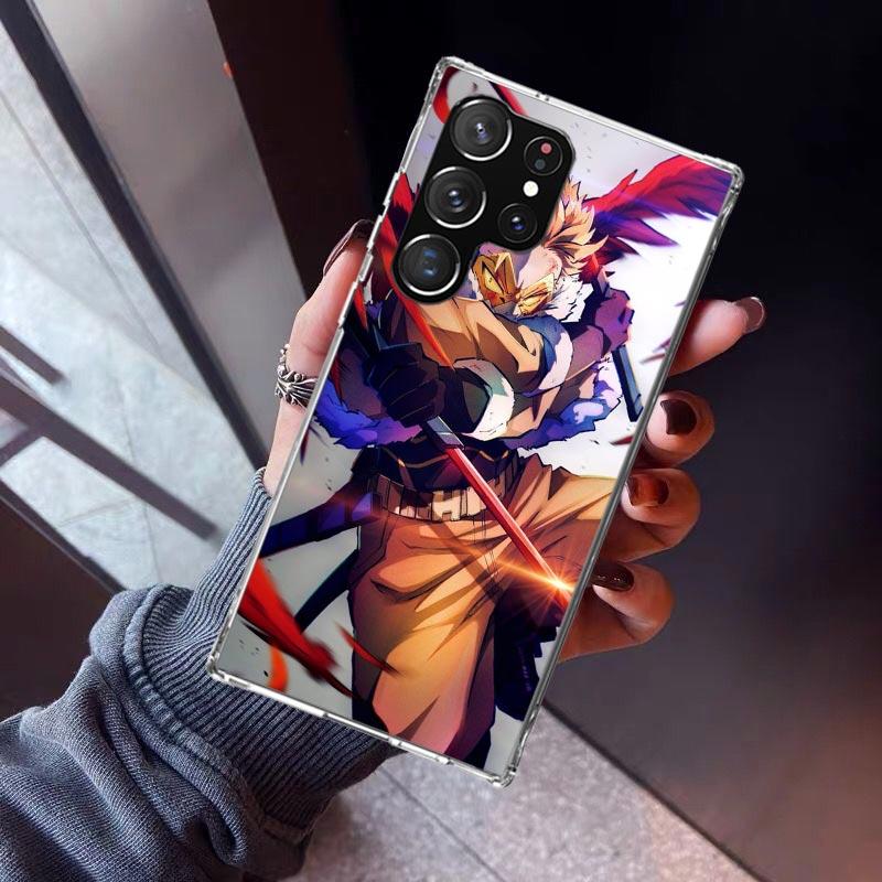 Чехол для телефона Hawks MHA My Hero A-Academy для Samsung Galaxy S26 S25 Edge S24 S23 Ultra S22 Plus S21 S20 FE Мягкая задняя крышка из ТПУ Веселый