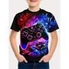 Leisure Game Pattern Children's T-shirt Boys' Top Baby Summer Short Sleeved Clothes