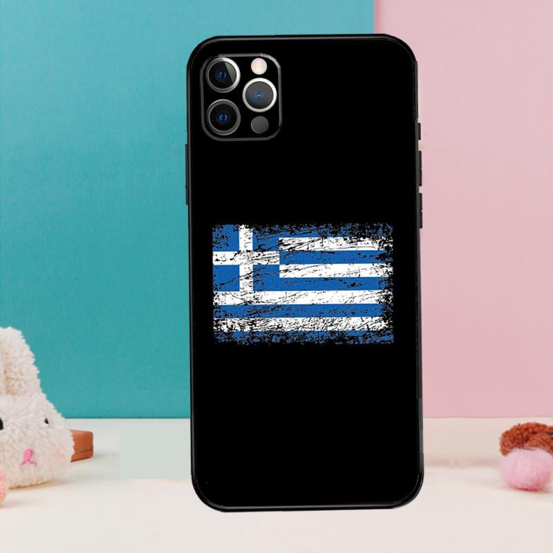 Греция Греческий Национальный Флаг Чехол Для iPhone 14 13 12 11 15 16 Pro Max X XR XS Max 14 Plus Мягкая Задняя Крышка