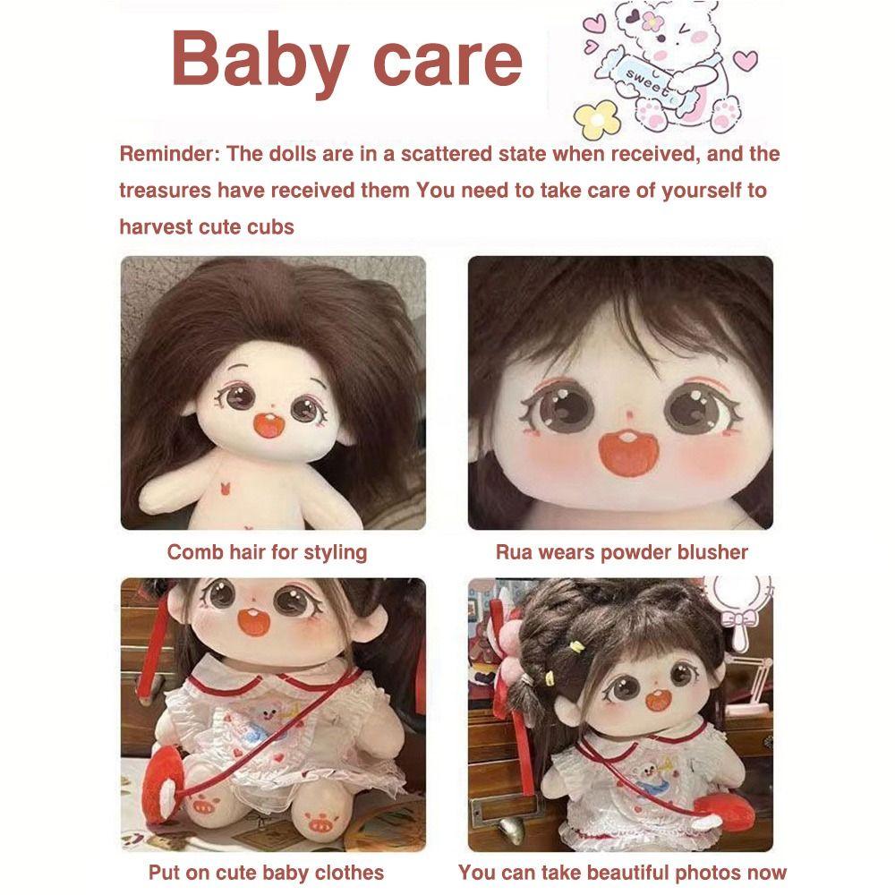 20cm Can Change Clothes Cloth Dolls Dress Up Baby Clothes Naked Baby Doll  Collection Gift