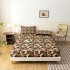 3pcs Vintage Military Camouflage Print Fitted Sheet Set,Ideal For Bedroom And Guest Room, Mattress Protector, Bedding