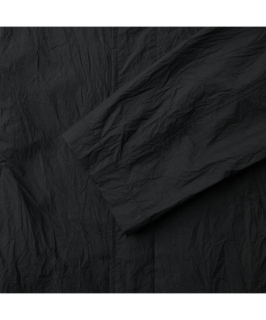 Customellow Black Creased Collar Jacket Cwjam26431Bkx