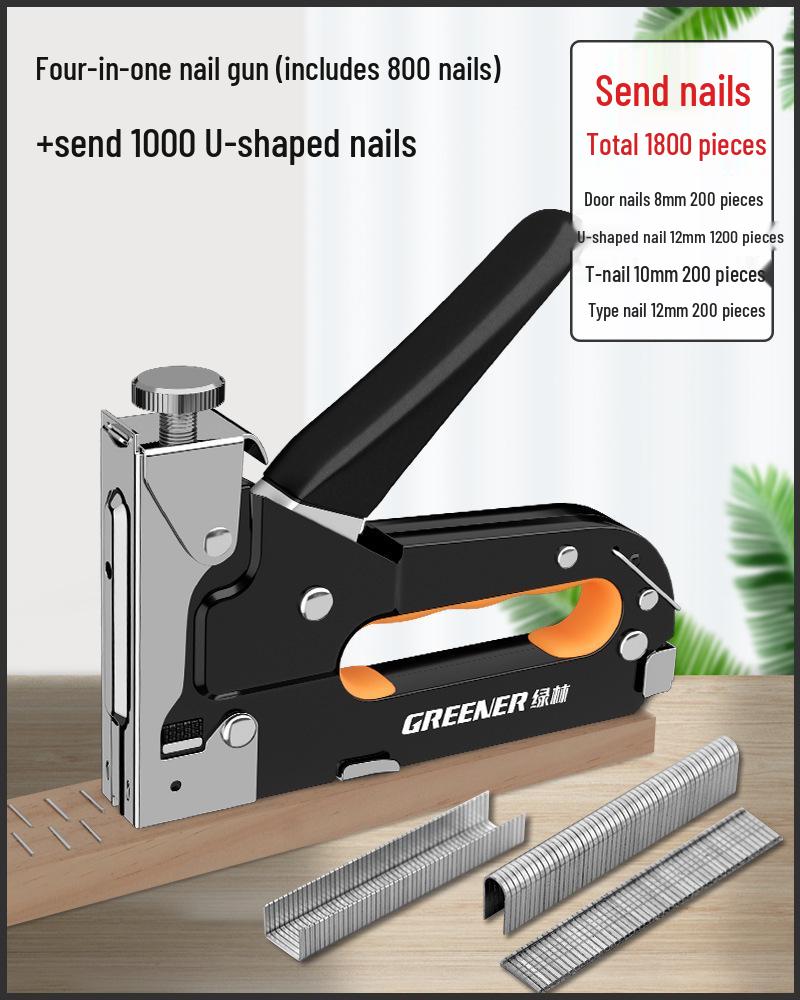 Martin Manual Nailing Gun, Staple Gun & Air Nailer for Woodworking - Household U-Shaped Stapler