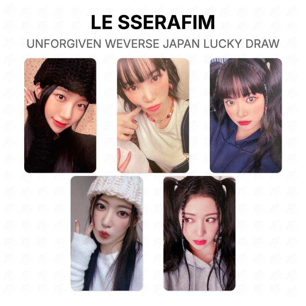 LE SSERAFIM UNFORGIVEN WEVERSE JAPAN Розыгрыш Счастливый Билет Официальная Фотокарточка