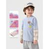 Right European Style Boys' Cartoon Fake Two-Piece Long-Sleeve T-Shirt Children's Spring Top 2026 New Children's Clothing Baby Base Shirt