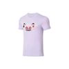 Li Ning Cartoon Character Print Quick-Dry Cool Short Sleeve T-Shirt Men Tops Lilac-Purple AHSSB69-2