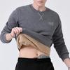 Зимняя толстовка мужская с длинными рукавами с флисовой подкладкой теплая толстовка однотонная толстовка с застежкой-молнией на четверть дюйма утолщенная большого размера 8XL