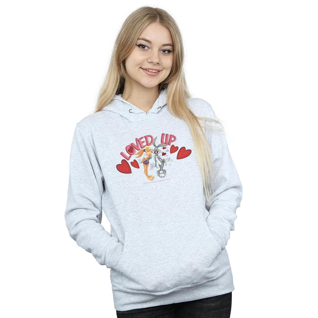 Looney Tunes Womens/Ladies Bugs Bunny And Lola Valentine´s Day Loved Up Hoodie