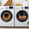 Halloween Pumpkin Laundry Room Washing Machine Home Beautification and Decoration Static Window Stickers No Glue