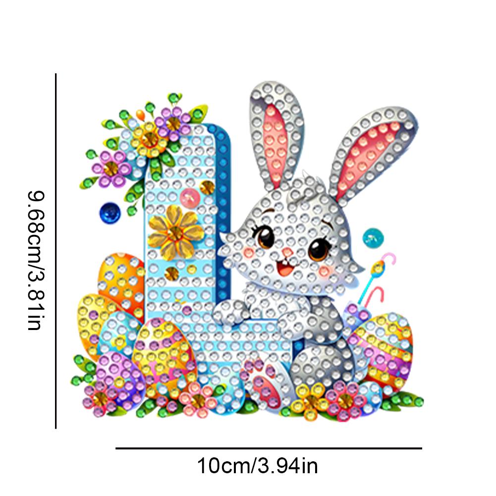 Брелок для ключей с алмазной росписью из ПЭТ-алфавита особой формы с двумя сторонами