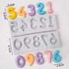 Food Grade Fondant Cake Decorating Mold Lollipop Shape Resin Clay Mold Creative DIY Number Mold