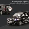 Литая под давлением модель автомобиля Prado в масштабе 1/32, игрушечный автомобиль с откатным механизмом со звуком и светом для детей, коллекция подарков для мальчиков и девочек
