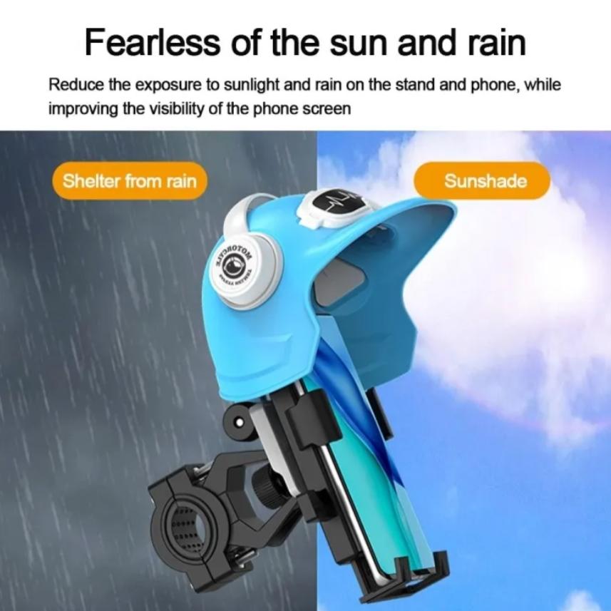 2025 Trending Mini Helmet Bike Phone Mount Bracket High Quality Portable Electric Motorcycle Phone Holder Sun Shade Waterproof
