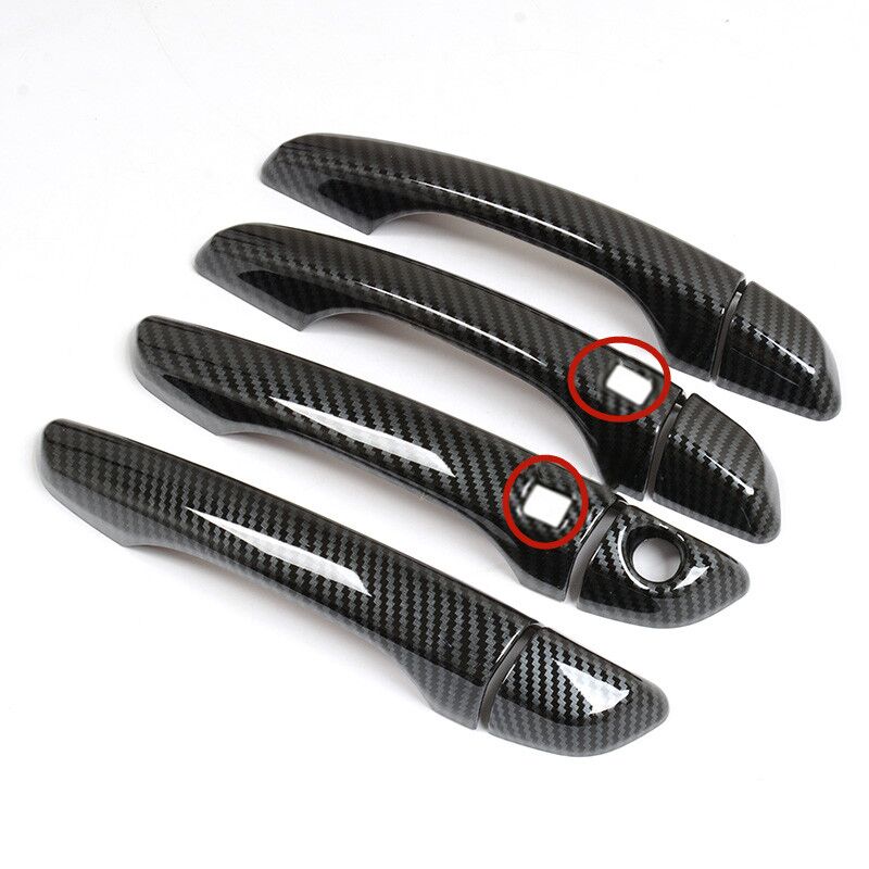 Carbon Fiber Chrome Car Door Handle Cover Trim Sticker For Citroen DS7 Crossback 2018 Styling Auto