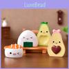Charming Resin Craft Cartoon Avocado Sushi Figurines Adorable Miniature Ornaments