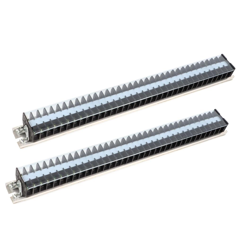 2PCS 660V 15A Wire Barrier Block Rail Type Wiring Terminal Bar Universal for Distribution System Type 3