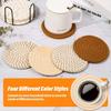 8Pcs Coasters with HolderMinimalist Cotton Woven 4 Colors Absorbent Coaster  Decor Tabletop ProtectionSuitable for Kinds of Cups