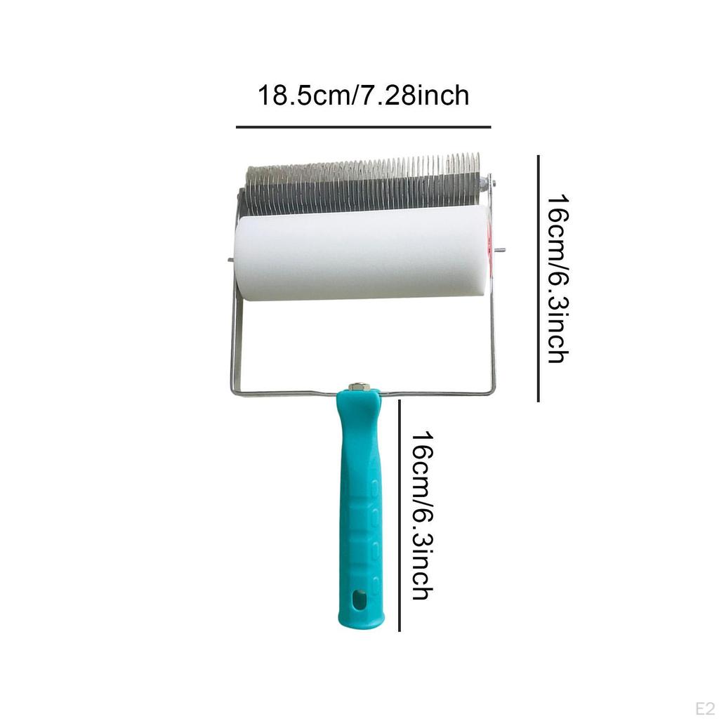 Iron Sheet Roller, Cross Pattern Embossed Roller ,Professional Art Handheld ,Reusable with Handle
