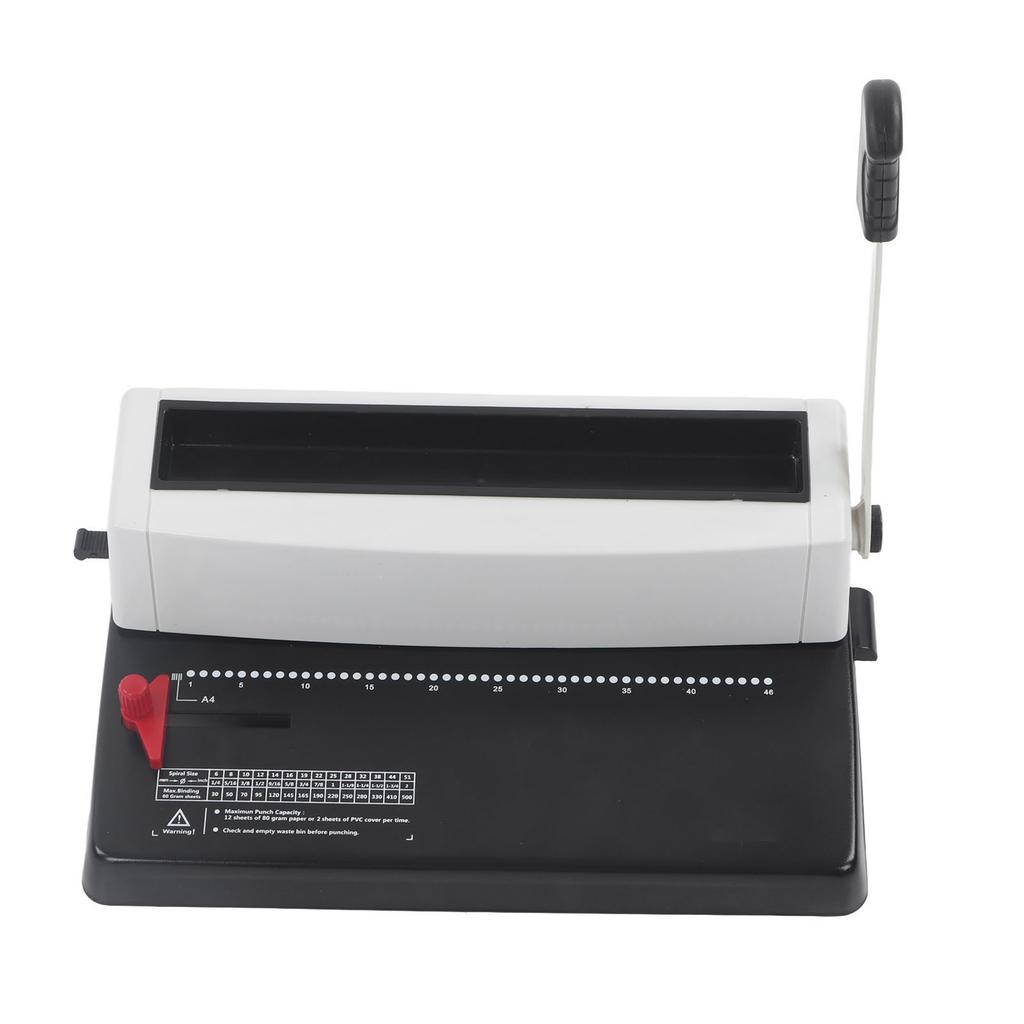 Машина для переплета спиральной катушки с гуманизированной ручкой, круглое отверстие, проволочная переплетная машина для формата Letter